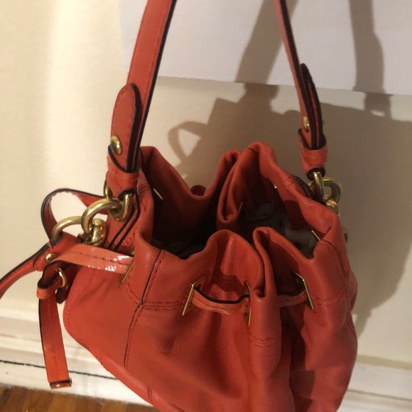 Small Coral Coach Drawstring Crossbody Bag - Picture 4 of 5